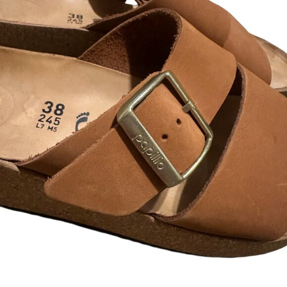 Papillio by Birkenstock Almina Nubuck Leather Sandals Pecan Size 38 7 Women's - Picture 3 of 14